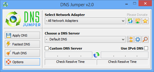 โปรแกรมเปลี่ยนดีเอ็นเอส DNS Jumper