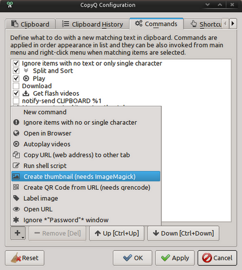 โปรแกรมดูประวัติคลิปบอร์ด CopyQ โปรแกรมดูประวัติคลิปบอร์ด CopyQ