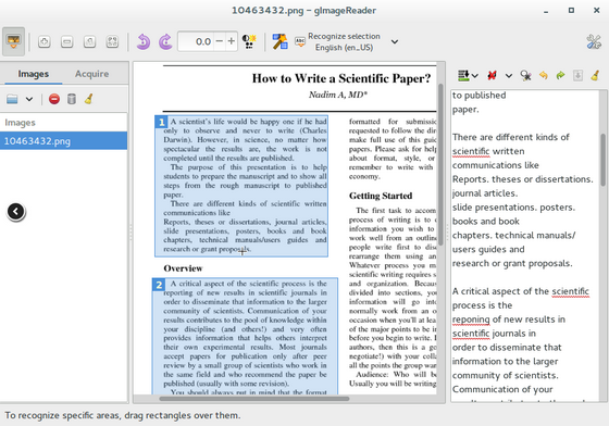 โปรแกรมแยกข้อความออกจากรูปภาพ gImageReader โปรแกรมแยกข้อความออกจากรูปภาพ gImageReader
