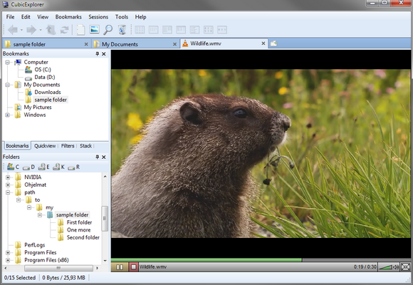 โปรแกรมเปิดคลิป CubicExplorer โปรแกรมเปิดคลิป CubicExplorer