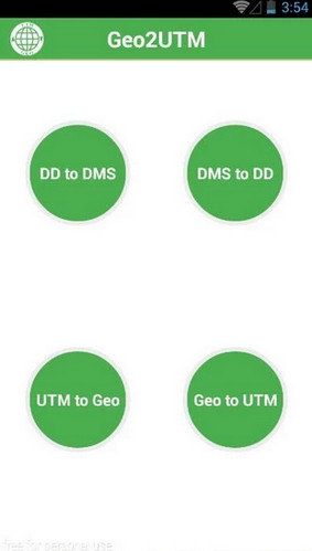 Geo2UTM (App แปลงหน่วย แปลงค่าพิกัดทางภูมิศาสตร์) : Geo2UTM (App แปลงหน่วย แปลงค่าพิกัดทางภูมิศาสตร์) :