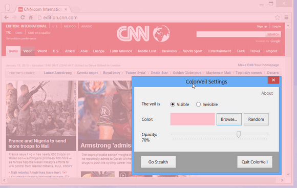 โปรแกรมถนอมสายตา ColorVeil โปรแกรมถนอมสายตา ColorVeil
