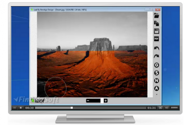 โปรแกรมปรับแต่งสีสันของรูปภาพ Leaf 