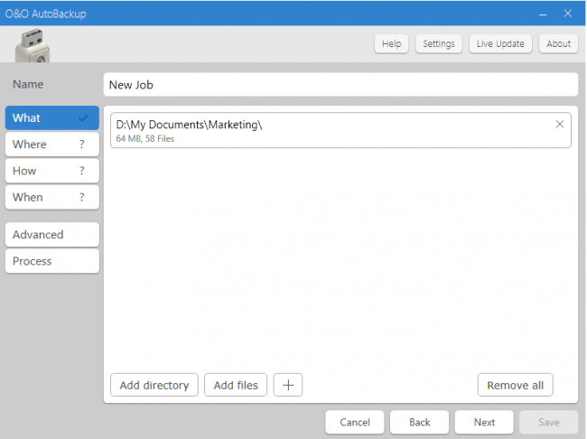 โปรแกรมสำรองข้อมูลอัตโนมัติ O and O AutoBackup