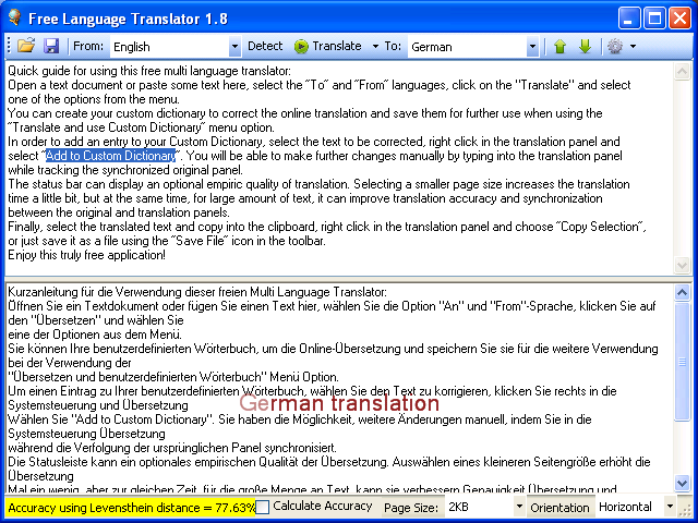 โปรแกรมแปลภาษาข้อความ Free Language Translator โปรแกรมแปลภาษาข้อความ Free Language Translator