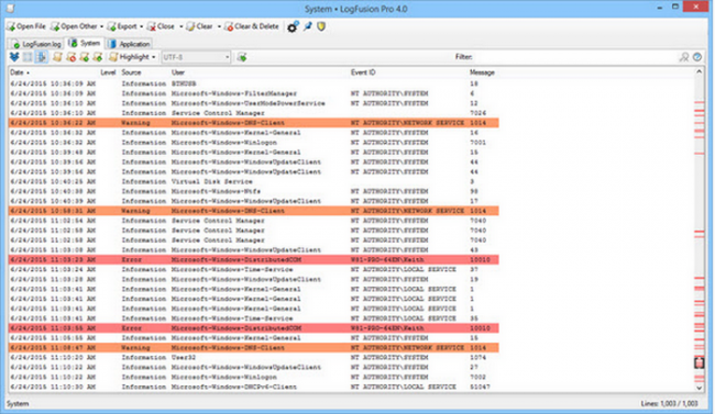 โปรแกรมดูล็อกไฟล์ LogFusion