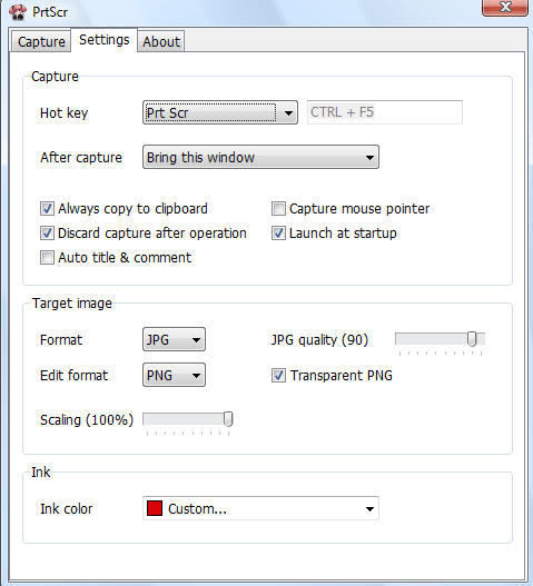 โปรแกรมจับภาพหน้าจอ PrtScr
