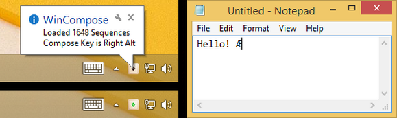 โปรแกรมแทรกตัวอักษรพิเศษ WinCompose