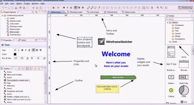 โปรแกรมออกแบบ WireframeSketcher