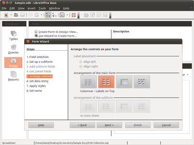 โปรแกรมฐานข้อมูล LibreOffice Draw