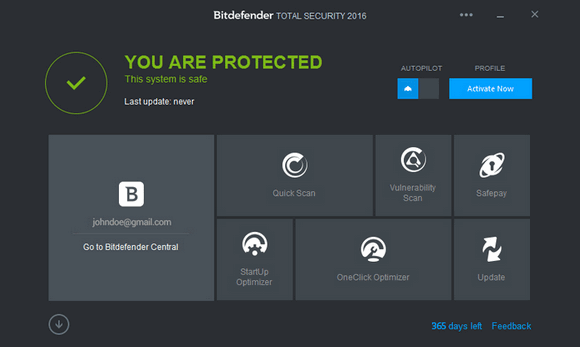 โปรแกรมสแกนไวรัส BitDefender Total Security