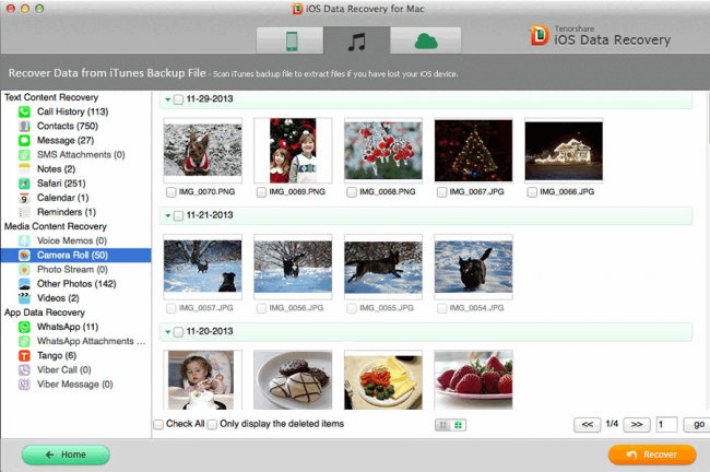 โปรแกรมกู้ไฟล์ Tenorshare iPhone Data Recovery for Mac โปรแกรมกู้ไฟล์ Tenorshare iPhone Data Recovery for Mac