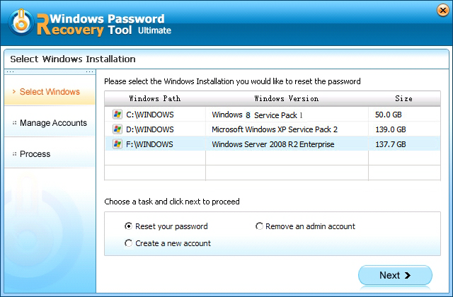 โปรแกรมกู้รหัสผ่าน Windows Password Recovery Tool Ultimate