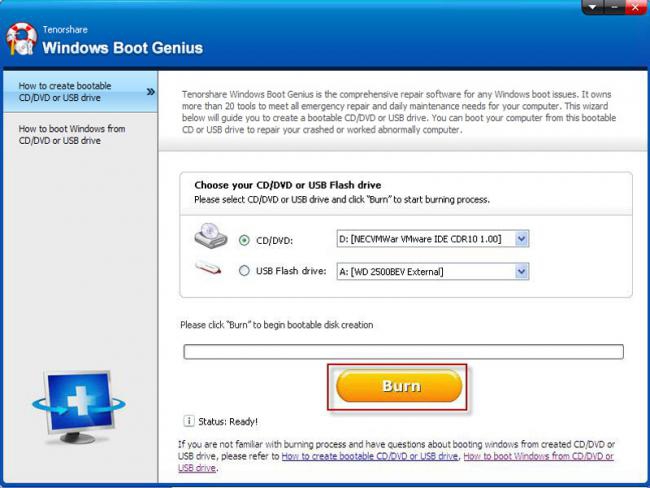 ดาวน์โหลด Tenorshare Windows Boot Genius