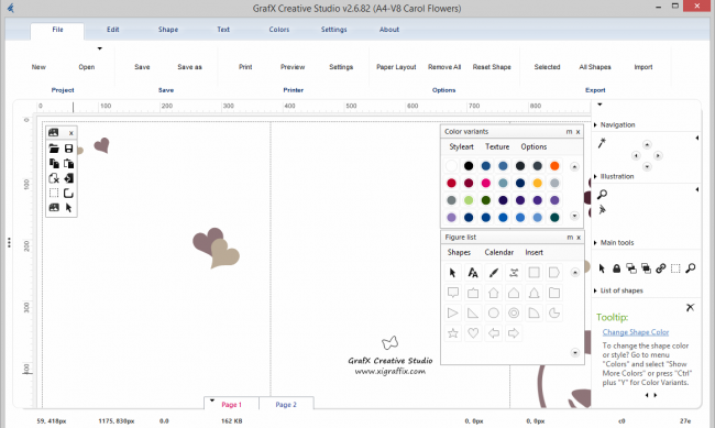 โปรแกรมออกแบบ GrafX Creative Studio โปรแกรมออกแบบ GrafX Creative Studio