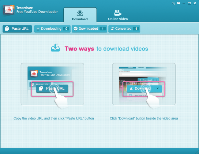 โปรแกรมโหลดวิดีโอ YouTube Tenorshare YouTube Downloader