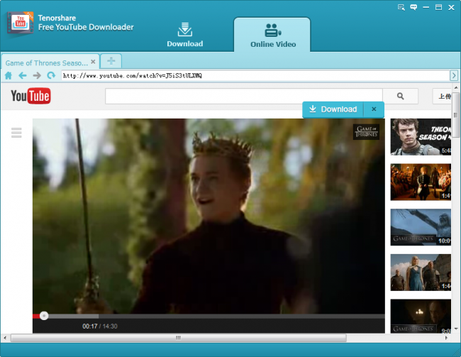 โปรแกรมโหลดวิดีโอ YouTube Tenorshare YouTube Downloader