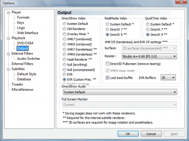โปรแกรมวิดีโอคุณภาพสูง MadVR