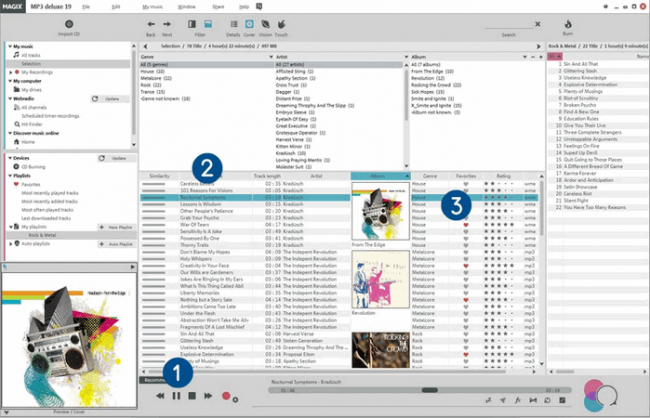 โปรแกรมฟังเพลงสุดเจ๋ง MAGIX MP3 deluxe 
