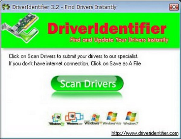 โปรแกรมตรวจสอบอัปเดตฮาร์ดแวร์ DriverIdentifier