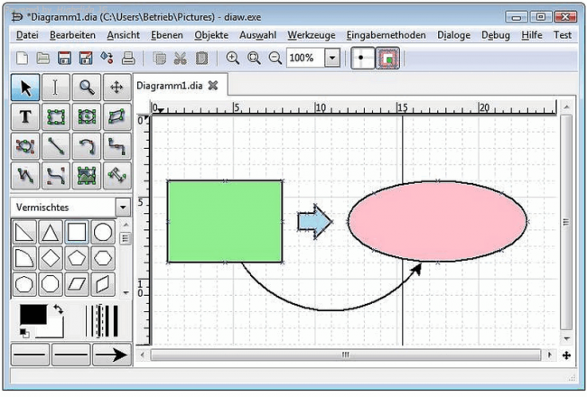 โปรแกรมสร้างแผนผังโครงสร้างไดอะแกรม Dia โปรแกรมสร้างแผนผังโครงสร้างไดอะแกรม Dia