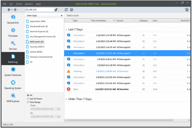 โปรแกรมดูข้อมูลคอมพิวเตอร์ NetCrunch WMI Tools โปรแกรมดูข้อมูลคอมพิวเตอร์ NetCrunch WMI Tools