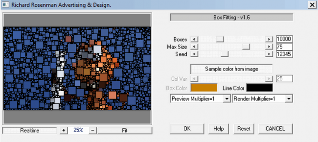 โปรแกรมแต่งรูปโมเสค Box Fitting