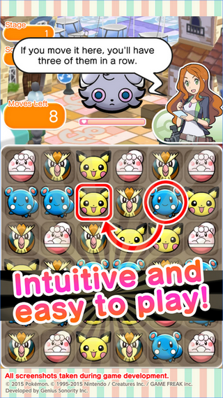 Pokémon Shuffle Mobile (App เกมส์เรียงแถวโปเกมอน) : 