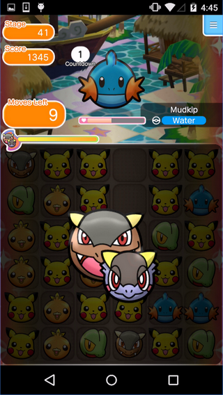 Pokémon Shuffle Mobile (App เกมส์เรียงแถวโปเกมอน) : 