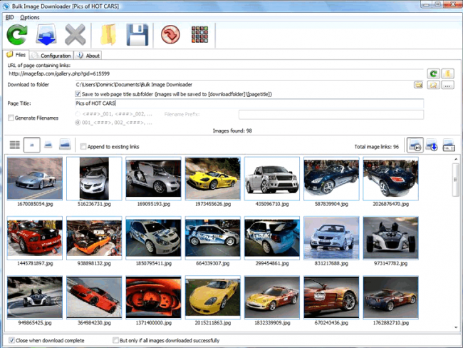 โปรแกรมดาวน์โหลดรูปภาพ Bulk Image Downloader โปรแกรมดาวน์โหลดรูปภาพ Bulk Image Downloader