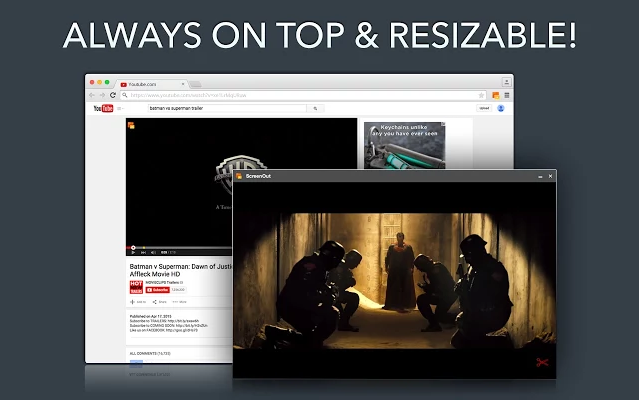 โปรแกรม ScreenOut โปรแกรมแยกหน้าจอวิดีโอบนเว็บ