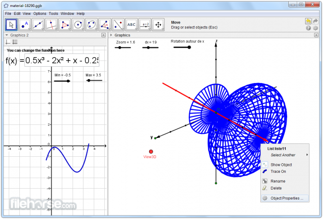 GeoGebra (โปรแกรม GeoGebra สร้างสื่อการสอน เชิงคณิตศาสตร์) : 