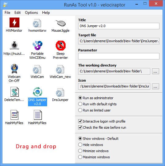 ดาวน์โหลดโปรแกรม RunAsTool