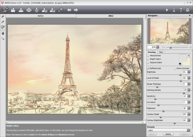 โปรแกรมแต่งรูป AKVIS Draw