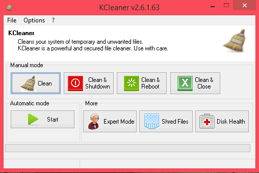 โปรแกรมทำความสะอาดคอม ลบไฟล์ขยะ KCleaner