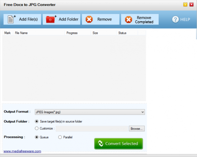 โปรแกรมแปลงไฟล์ DOCX to JPG Converter