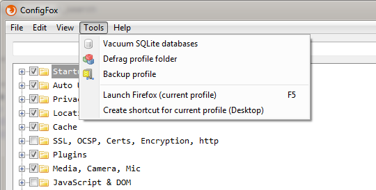 โปรแกรม ConfigFox
