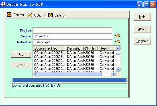 โปรแกรม Batch Fax to PDF