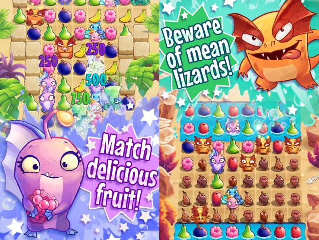 App เกมส์เรียงผลไม้ Nibblers