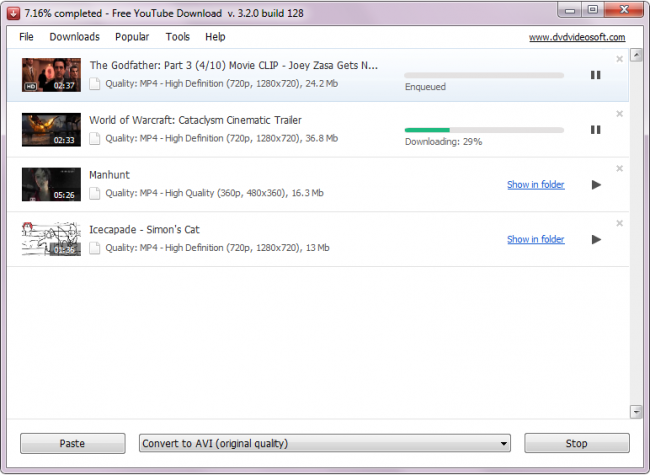 Free YouTube Download (โปรแกรมโหลดคลิป Youtube ฟรี) : 
