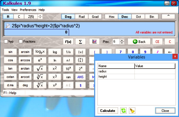 โปรแกรมคิดเลขคำนวณสูตร Kalkules โปรแกรมคิดเลขคำนวณสูตร Kalkules