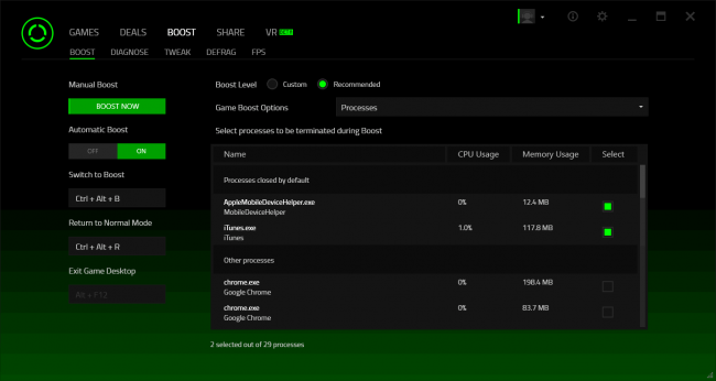 โปรแกรมเร่งความเร็วเครื่อง RAZER CORTEX โปรแกรมเร่งความเร็วเครื่อง RAZER CORTEX