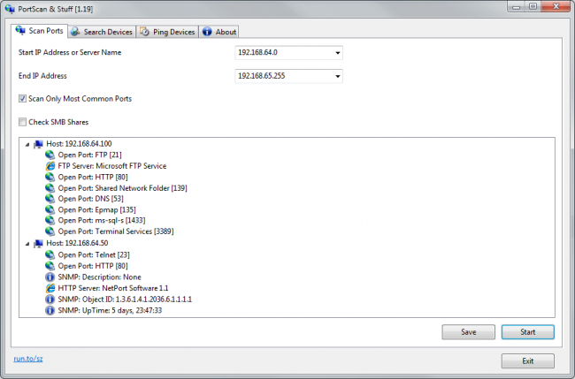 โปรแกรมสแกนพอร์ต PortScan Portable