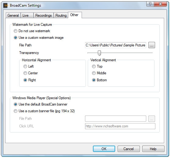 โปรแกรมสตรีมวิดีโอถ่ายทอดสดผ่านเน็ต BroadCam Video Streaming