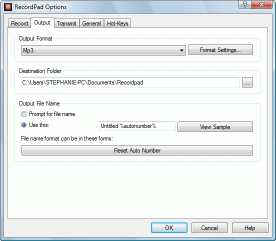 RecordPad Sound Recording (โปรแกรมบันทึกเสียง) : RecordPad Sound Recording (โปรแกรมบันทึกเสียง) :
