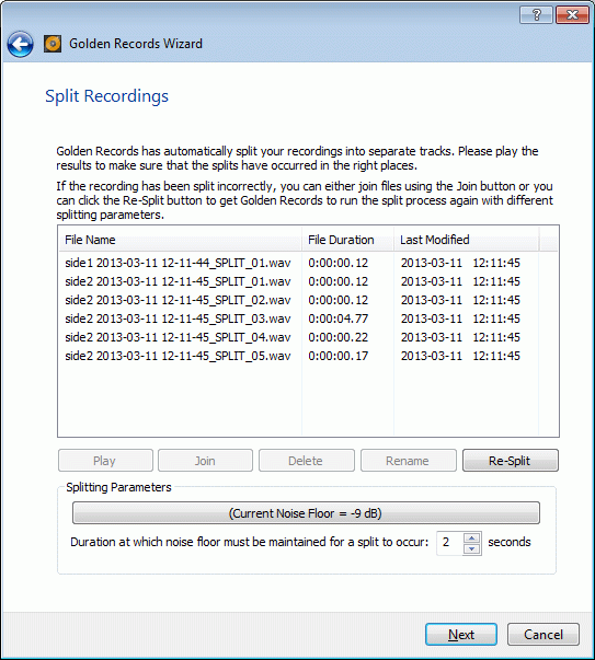 โปรแกรมแปลงไฟล์จากแผ่นเสียง Golden Records โปรแกรมแปลงไฟล์จากแผ่นเสียง Golden Records