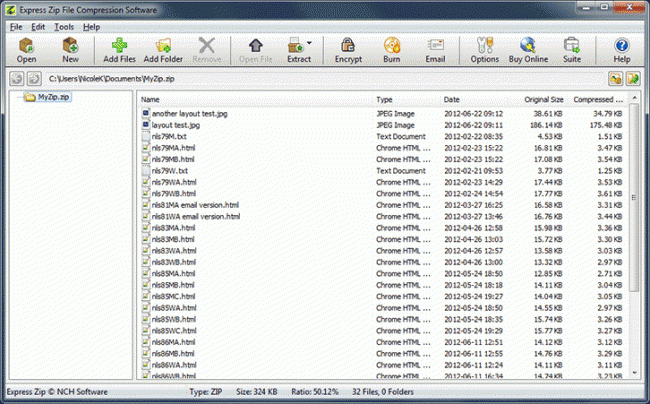 โปรแกรมบีบอัดไฟล์ Express Zip File Compression