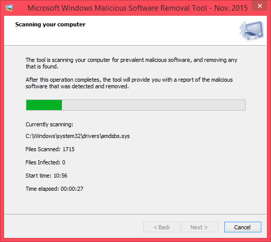 โปรแกรม Microsoft Windows Malicious Software Removal Tool โปรแกรม Microsoft Windows Malicious Software Removal Tool