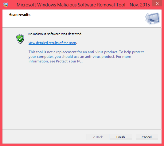 โปรแกรม Microsoft Windows Malicious Software Removal Tool โปรแกรม Microsoft Windows Malicious Software Removal Tool