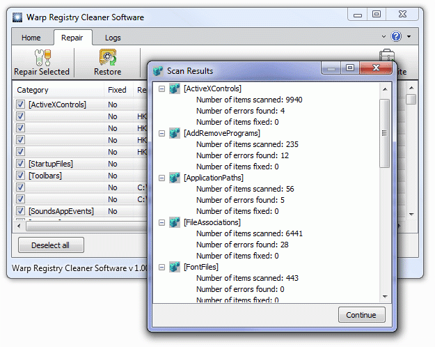 โปรแกรมทำความสะอาดเครื่อง Warp Speed PC Tune-up